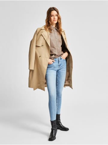 SELECTED FEMME Eleganter Trench Coat Übergang Mantel SLFWEKA in Beige