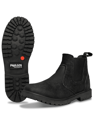PAULGOS Herren Chelsea Boots, Stiefeletten, Schuhe in Schwarz
