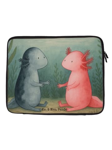 Mr. & Mrs. Panda Notebook Tasche Axolotl Liebe Design ohne Spruch in Weiß