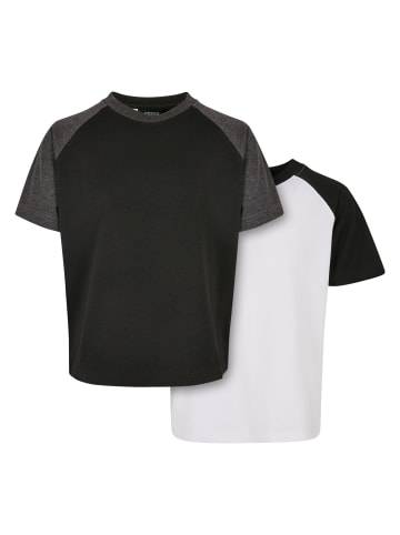 Urban Classics T-Shirts in white/black+black/charcoal