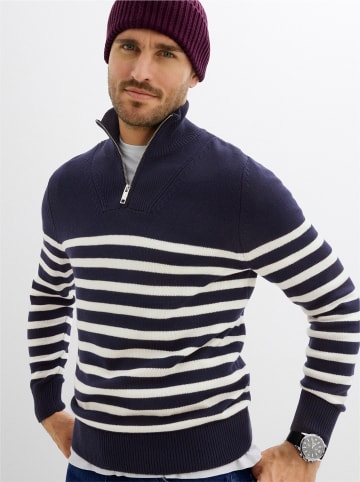 WITT WEIDEN Pullover in marine-ecru-gestreift