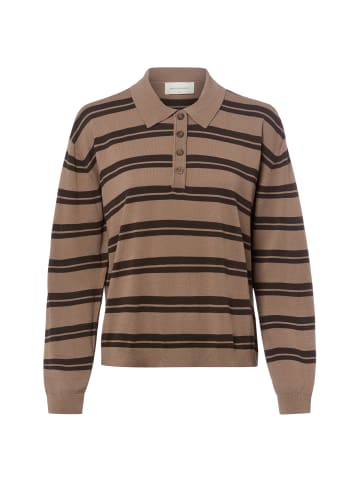 MOSS COPENHAGEN Polo-Langarmshirt MSCHTerine in braun mocca - 0001