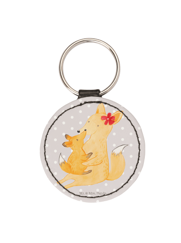 Mr. & Mrs. Panda Taschenanhänger Fuchs Mama ohne Spruch in Grau Pastell