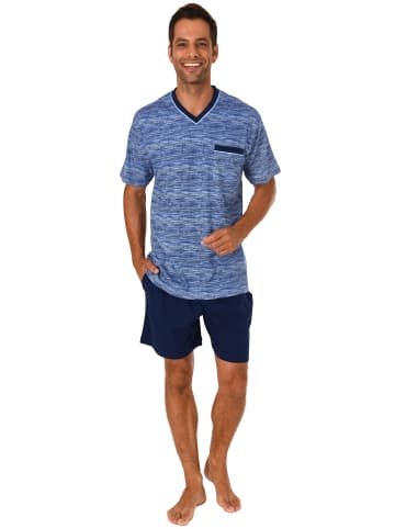 NORMANN Pyjama Shorty Schlafanzug kurzarm - 46342 in grau
