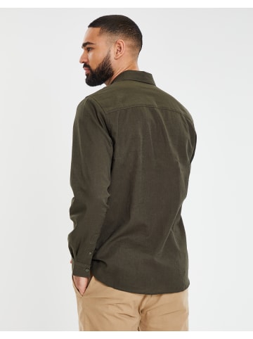 Threadbare Freizeithemd THB Shirt L/Slv Collins in Khaki