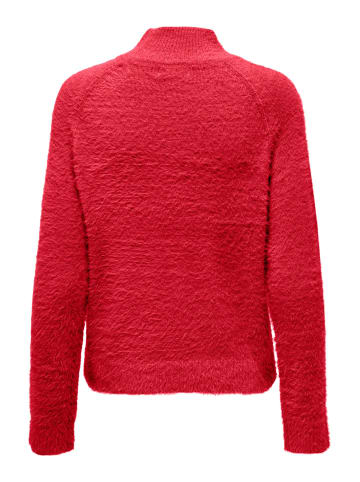 JACQUELINE de YONG Pullover Flauschiger Stehkragen Sweater Gestrickt JDYJOLA in Rot