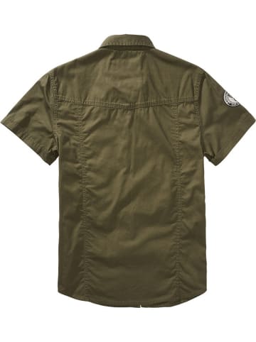 Brandit Hemd "Luis Vintage Shirt Short Sleeve" in Grün