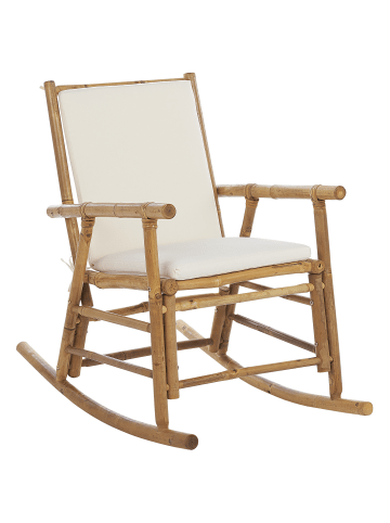 Beliani Sessel FRIGOLE in Braun/Weiß - (W) 56 x (H) 87 x (L) 42 cm