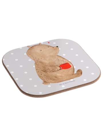 Mr. & Mrs. Panda Untersetzer Tasse Bär Kaffee ohne Spruch in Grau Pastell