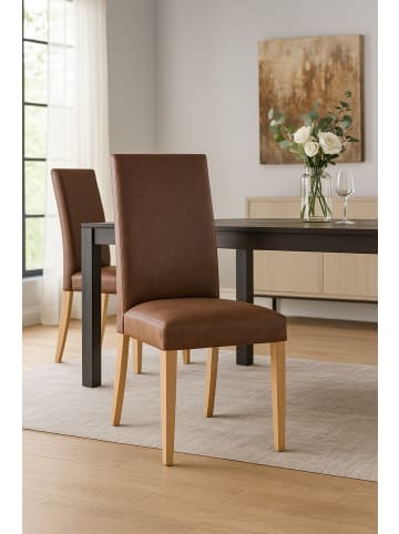 möbel-direkt Polsterstuhl (2Stück) Mia in braun