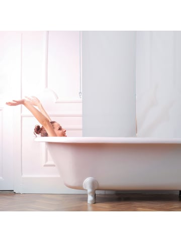 relaxdays Duschrollo in Weiß - (B)60 x (H)240 cm