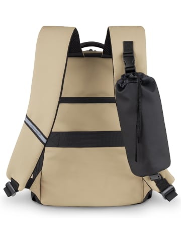 normani Erweiterbarer Handgepäck-Rucksack mit Flaschentasche in Beige