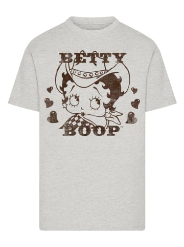 F4NT4STIC T-Shirt Betty Boop Cowgirl in grau meliert