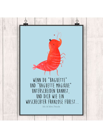 Mr. & Mrs. Panda wanddeko Garnele Franzose mit Spruch in OZeichenanblue