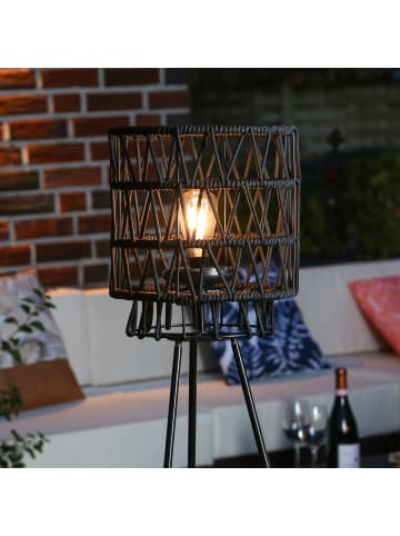 MARELIDA LED Solar Stehlampe für Terrasse wetterfest H: 132cm in schwarz