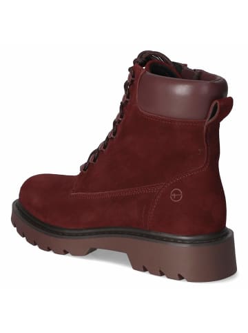 Tamaris Schnürstiefel in rot