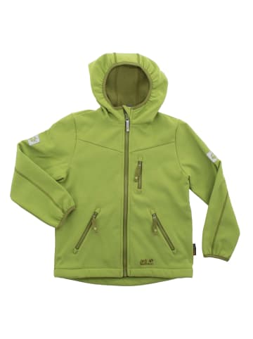 Jack Wolfskin Übergangsjacke Whirlwind Softshell Kids in Grün