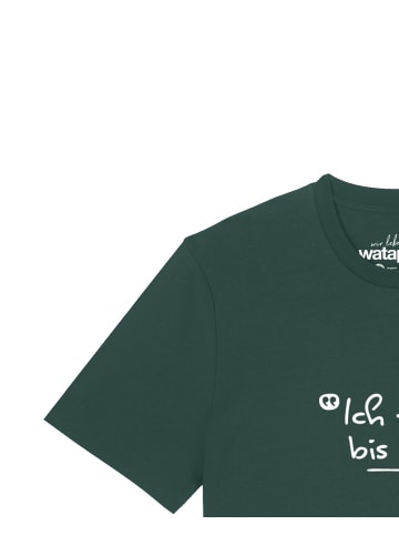 wat? Apparel T-Shirt Ich zähl bis drei in Dunkelgrün