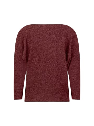 Zero  Glitzer-Shirt mit U-Boot Ausschnitt in Cabernet