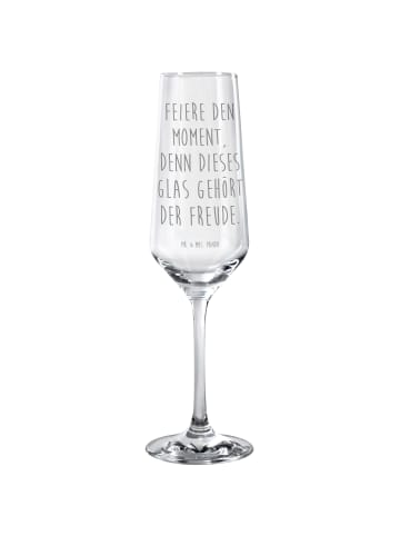 Mr. & Mrs. Panda Sektglas Spruch Sektglas Freude mit Spruch in Transparent