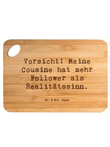 Mr. & Mrs. Panda Schneidebrett Spruch Cousine InfluenZeichenr mit Spruch in Braun