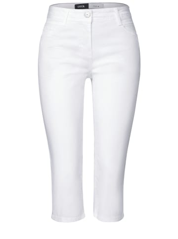 Cecil Capri Jeans in Weiß