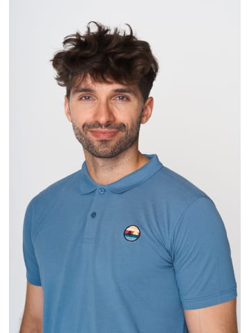 GreenBomb Polo-Shirt Nature Sail in Schlammiges Blau