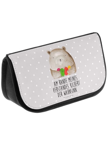 Mr. & Mrs. Panda Kulturbeutel Bär Gefühl mit Spruch in Grau Pastell