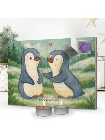 Mr. & Mrs. Panda adventskalender mit duftkerzen Pinguine trösten... in Weiß