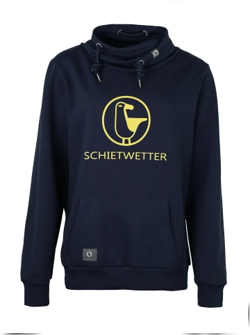 SCHIETWETTER Schalkragenpullover "Ronja Rambazamba" in navy-yellow
