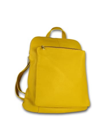 Toscanto Leder Cityrucksack Toscanto Tasche gelb ca. 30cm