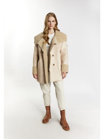 DreiMaster Damen Jacke Aus Fellimitat in Cremebeige