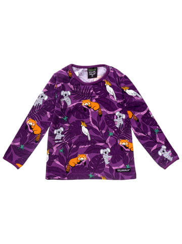 Villervalla Shirt Langarm Animal in lila