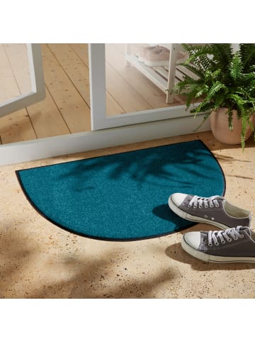 Erwin Müller Fußmatte halbrund Mainz in petrol