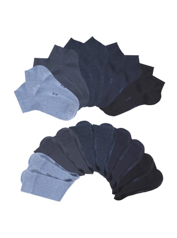 H.I.S Basicsocken in 20x blautöne