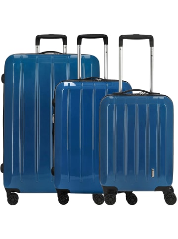 Check.In London 2.0 Trolley-Set 3tlg. (orange) in blau