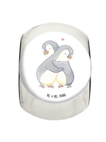 Mr. & Mrs. Panda Vorratsbehälter Pinguine Kuscheln ohne Spruch in Weiß
