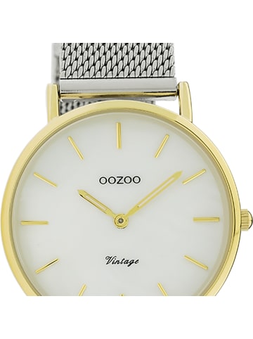 Oozoo Analog-Armbanduhr Oozoo Vintage Series silber mittel (ca. 32mm)