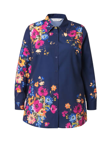 MIAMODA Hemdbluse in dunkelblau