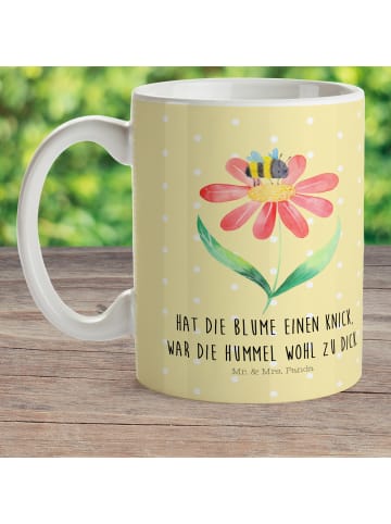 Mr. & Mrs. Panda Kindertasse Hummel Blume mit Spruch in Gelb Pastell