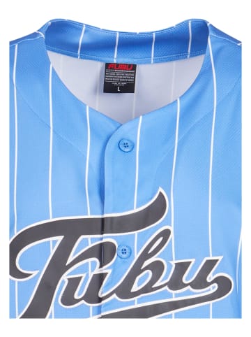 FUBU FUBU Mesh-T-Shirts in light blue/white