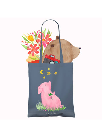 Mr. & Mrs. Panda Shopper Schwein Glück ohne Spruch in Indigo Blue