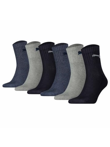 Puma Socken 6er Pack in Blau/Grau