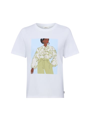 s.Oliver T-Shirt in weiß blau - 0002