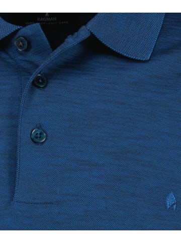Ragman Langarm-Polo in blau