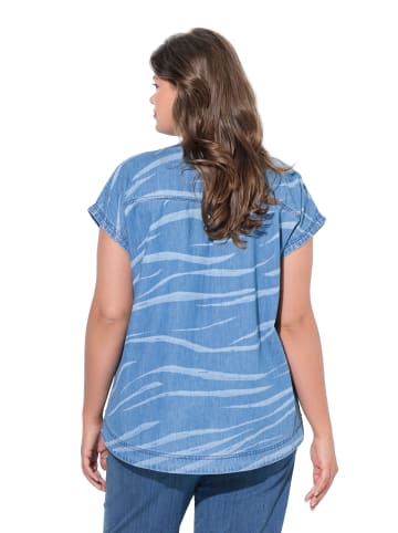 LAURASØN Bluse in blue denim