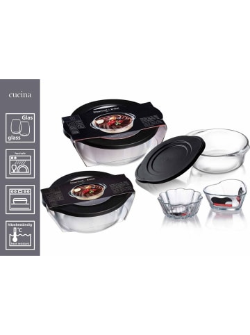 Ritzenhoff & Breker Auflaufform mit Frischhaltedeckel Cucina 2,1 Liter in schwarz