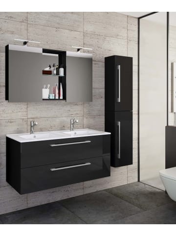 ebuy24 Badmöbelset BudasiSS Schwarz 111 x 47 cm