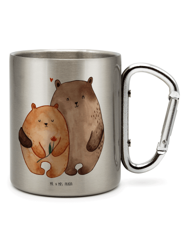 Mr. & Mrs. Panda Kaffeetasse Bären Liebe ohne Spruch in Silber