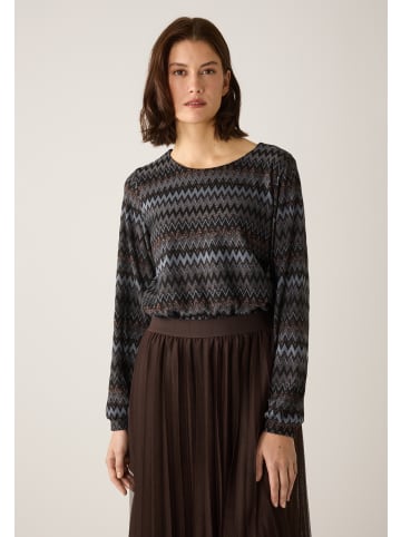 More & More weites, gemustertes Blusenshirt in lurex zickzack